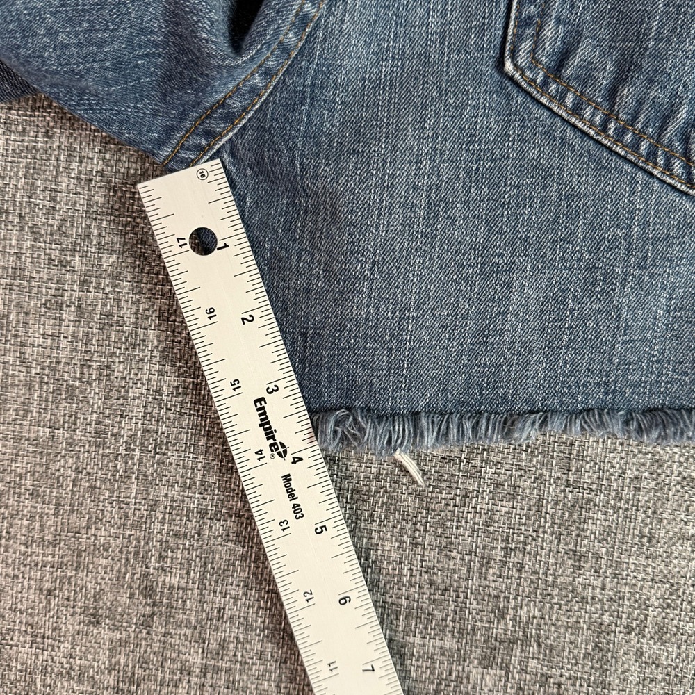 Ralph Lauren Sport Denim Shorts Women Blue Frayed Raw Hem Summer | 12 - Picture 10 of 11